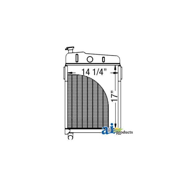 Radiator; Short Filler Neck 33.25" x22.75" x10.25"